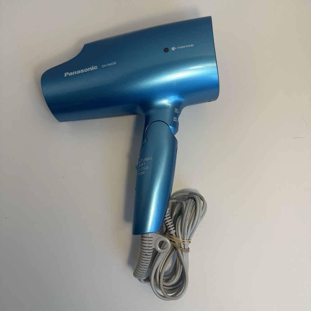 Panasonic EH-NA58 Nanoe Hair Dryer Blue Dual Voltage Japan Tested Working